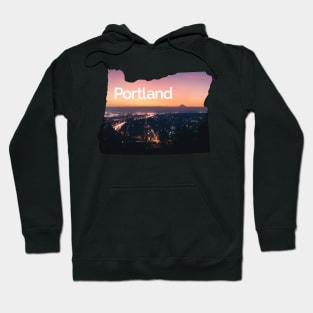 Portland Oregon Destination Landscape Sticker - Rocky Butte Hoodie